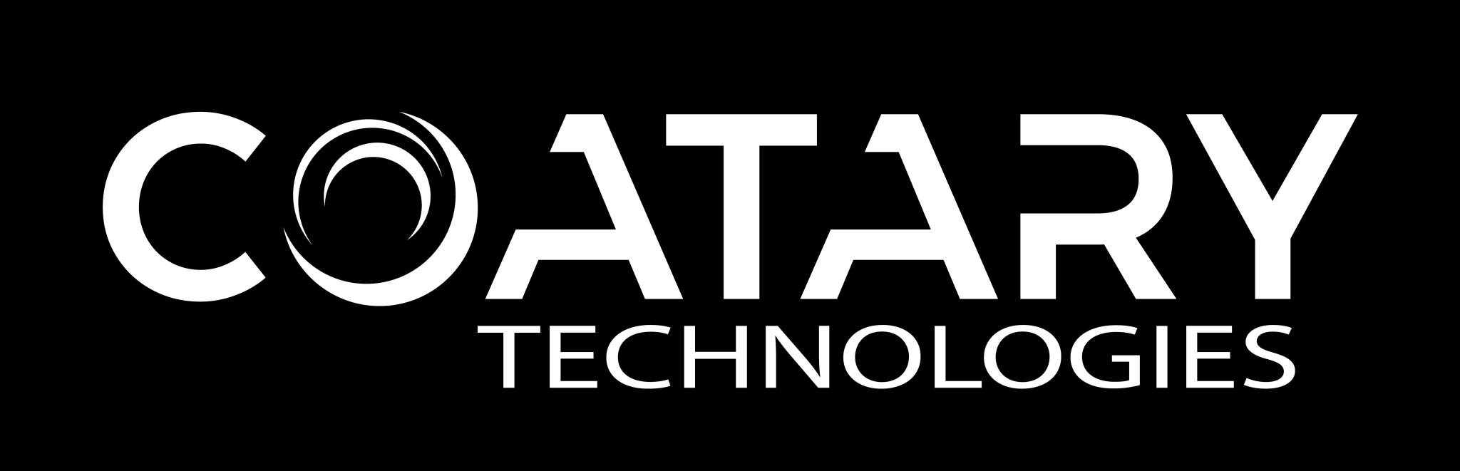 White Text Black Rectangle Background Coatary Technologies logo